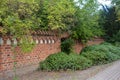 Old overgrown wall in the historic old town of Wismar Royalty Free Stock Photo