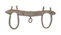 Old oxen yoke isolated.