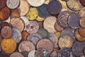 Old oxidised coins Royalty Free Stock Photo