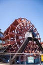 An old paddle wheel from a steam ship. Royalty Free Stock Photo