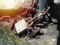 Lock Chain Lock up close Royalty Free Stock Photo