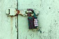 Old padlock with a code Royalty Free Stock Photo