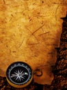 Old Page and Compass Royalty Free Stock Photo