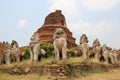 Old Pagoda With Stucco Lion Royalty Free Stock Photo