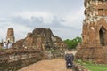 Old pagoda of Wat Ratchaburana temple in Ayutthaya