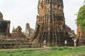 Old pagoda of Wat Ratchaburana temple in Ayutthaya