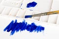 Old paint brush and palette Royalty Free Stock Photo