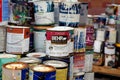 Old paint cans Royalty Free Stock Photo
