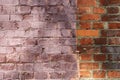 Old painted brick wall background. Brick wall texture Royalty Free Stock Photo