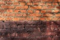Old painted brick wall background. Brick wall texture Royalty Free Stock Photo
