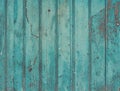 Old painted cracky blue turquoise wooden texture. Vintage rustic