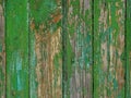 Old painted green wooden boards texture background Royalty Free Stock Photo