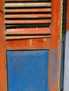 Old Painted Louvered Shutters Royalty Free Stock Photo