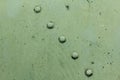 Old painted metal background detail of a military aircraft, surface corrosion. Royalty Free Stock Photo