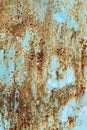 Old painted metal that started to rust. Background. Royalty Free Stock Photo