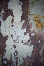 An Old Painted Sheet Of Iron Covered With Rust. Abstract Background. Royalty Free Stock Photo