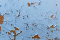 Old painted wall texture as grunge background. blue wall with peeled paint close up. Color-Peel wood texture. Old wooden painted Royalty Free Stock Photo