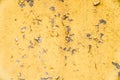 Old painted yellow wall with the cracked paint Royalty Free Stock Photo