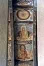 Old paintings of Buddha on the wall of Ajanta Caves