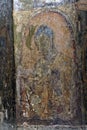 Old paintings of Buddha on the wall of Ajanta Caves