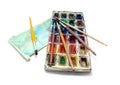 Old Paints and brushes Royalty Free Stock Photo