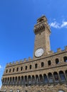 Old Palace called Palazzo Vecchio and clock tower in Florence It Royalty Free Stock Photo