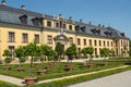 The old palace of Herrenhausen gardens Royalty Free Stock Photo