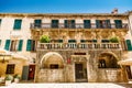 The old Palace of Pima family in the Old town of Kotor Royalty Free Stock Photo