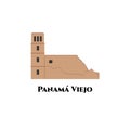 Old Panama Cathedral in Panama Viejo Historical Monumental Complex. UNESCO World Heritage Site. Spectacular views you should visit