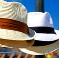 old panama hat in the background Royalty Free Stock Photo