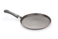 Old pancake pan  on white background Royalty Free Stock Photo