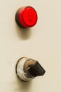 Old panel switch is running the machine Royalty Free Stock Photo