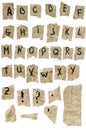 Old paper Alphabet Royalty Free Stock Photo