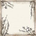 an old paper background with flowers and leaves Royalty Free Stock Photo