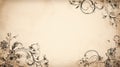 an old paper background with flowers and swirls Royalty Free Stock Photo