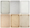 Old paper background texture with vintage frame border Royalty Free Stock Photo