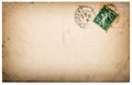 Old paper background. Vintage postcard letter isolated