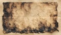 Old paper with burnt backgrounds document texture. Royalty Free Stock Photo