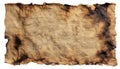 Old paper with burnt backgrounds document texture. Royalty Free Stock Photo