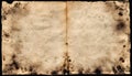 Old paper with burnt backgrounds document texture. Royalty Free Stock Photo