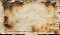 Old paper with burnt backgrounds document texture. Royalty Free Stock Photo