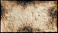 Old paper with burnt backgrounds document texture. Royalty Free Stock Photo