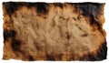 Old paper with burnt backgrounds document texture. Royalty Free Stock Photo