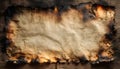 Old paper with burnt backgrounds document texture. Royalty Free Stock Photo