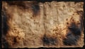 Old paper with burnt backgrounds document texture. Royalty Free Stock Photo