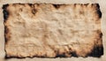 Old paper with burnt backgrounds document texture. Royalty Free Stock Photo