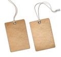 Old Paper Cloth Tag Or Label Set Isolated