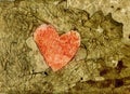 Old paper heart Royalty Free Stock Photo