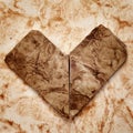 Old paper heart Royalty Free Stock Photo