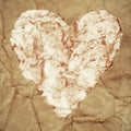 Old paper heart Royalty Free Stock Photo